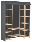 vidaXL Roupeiro 135x40x170 cm tecido cinzento