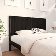 vidaXL Cabeceira de cama 165,5x4x100 cm pinho maciço preto