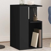 vidaXL Mesa de apoio 35x35x60 cm derivados de madeira preto