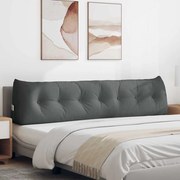 vidaXL Travesseiro para Costas Cinza Escuro 200 x 24 x 50 cm tecido
