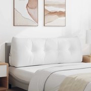 vidaXL Travesseiro para Costas Branco 140 x 24 x 50 cm tecido