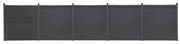 vidaXL Conjunto de painéis de vedação 872x186 cm WPC cinzento