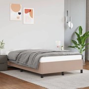 vidaXL Estrutura de cama 120x200 cm couro artificial cappuccino