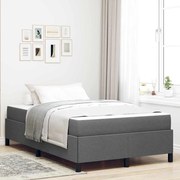 vidaXL Cama Box Cinza Escuro 120 x 190 cm tecido