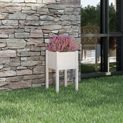 vidaXL Vaso de jardim 40x40x70 cm madeira de pinho maciça branco