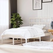 vidaXL Estrutura de cama 120x200 cm pinho maciço branco