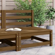 vidaXL Sofá de centro para jardim madeira de pinho maciça castanho mel