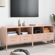 vidaXL Móveis de TV 2 pcs 68x39x50,5 cm aço rosa