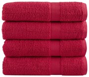 vidaXL Toalhas de banho premium SOLUND 4 pcs 100x150 cm 600 gsm verde