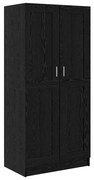 vidaXL Guarda-roupa Carvalho Preto 82,5 x 51,5 x 180 cm