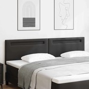 Cabeceira VidaXL Design Simples Preta 200 cm em Couro Sintético