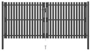 vidaXL Portão de cerca para jardim 4x2 m aço antracite