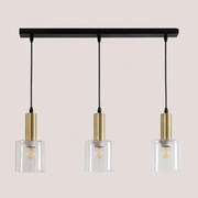 Lâmpada De Teto Suspensa Em Ferro E Cristal Andaluz Preto - Sklum