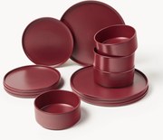 Conjunto de loiça artesanal Lowri, 4 pessoas, conjunto de 12