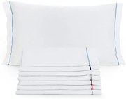 Todas as medidas - Lençóis 100% algodão percal de 200 fios: Cordonnet Castanho Escuro 1 lençol capa ajustable 180x200+30 cm + 1 lençol superior 260x290 cm + (2) Fronhas 50x70 cm
