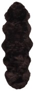 vidaXL Tapete em pele de carneiro 60x180 cm castanho