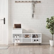 Sapateira 102x36x60 cm derivados de madeira branco brilhante