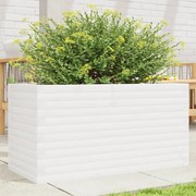 vidaXL Vaso/floreira de jardim 90x40x46 cm madeira pinho maciça branco