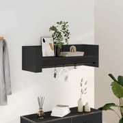 vidaXL Prateleira de parede 100x35x30,5 cm derivados de madeira preto