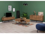 Conjunto de Mobiliário de Sala de Estar Laxus – Nogueira Preta – TV: 1