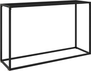 vidaXL Mesa consola 120x35x75 cm vidro temperado preto