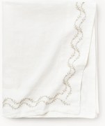 Toalha de mesa em linho lavado com bordado artesanal Ivy