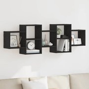 vidaXL Prateleira de parede 129x18x42 cm deriv. madeira carvalho preto