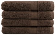 vidaXL Toalhas premium SOLUND 4 pcs 100x200 cm 600 gsm castanho