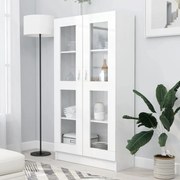 Armário vitrine 82,5x30,5x150 cm contraplacado branco