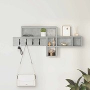vidaXL Cabideiro de Parede Cinzento cimento 100 x 12 x 43.5 cm