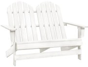 Cadeira de jardim Adirondack 2 lugares abeto maciço branco