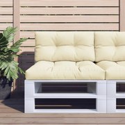 vidaXL Almofadão para sofá de paletes 70x40x12 cm tecido cor creme