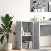 vidaXL Estante 2 prateleiras 40x30x76,5 cm contraplacado cinza cimento