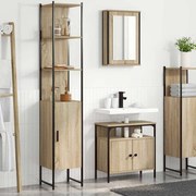 vidaXL Conjunto de Móveis para Banheiro 3 pcs Carvalho sonoma