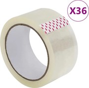 vidaXL Fita adesiva para embalagens 36 pcs 48 mm x 66 m transparente