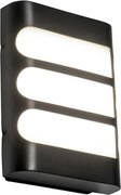 Candeeiro de parede moderno preto com LED IP44 - Gaev