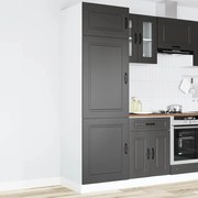 vidaXL Armário de cozinha Kalmar derivados de madeira preto