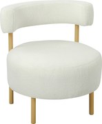 HOMCOM Poltrona Loungesessel Poltrona relax com Sherpa-Fleece, pés metálicos com efeito madeira Poltrona estofada 67 x 67 x 71 cm Creme | Aosom Portugal