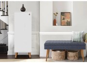 Conjunto de Mobiliário de Entrada Vegas – Branco e Azul Escuro – Sapat