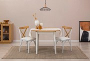 Conjunto de Mesa de Jantar Extensível e Cadeiras Oliver – Carvalho e B