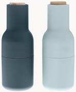 Moinho de sal e pimenta com tampa em madeira de faia Bottle Grinders, conjunto de 2