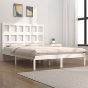 Estrutura de cama 120x200 cm pinho maciço branco