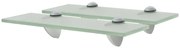 vidaXL Prateleiras flutuantes 2 pcs vidro 30x20 cm 8 mm