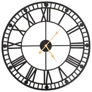 Relógio de parede vintage c/ movimento quartzo metal 60 cm XXL