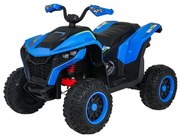 Moto 4 elétrica para crianças 12V 4x4 Fast Wheel, Controle remoto, Rodas Espuma EVA, assento couro ecológico Azul