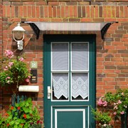 Cobertura para portas Janelas Toldo Terraços de policarbonato de 5mm Transparente Proteção contra chuva e sol 90x120x25cm