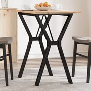 vidaXL Mesa de jantar estrutura em Y 80x50x75 cm pinho e aço