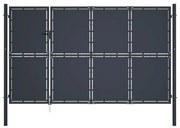 vidaXL Portão de jardim 350x150 cm aço antracite