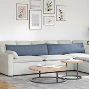 vidaXL Travesseiros de Sofá 2 pcs Azul 145 x 40 cm