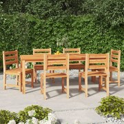 Conjunto de jantar para jardim 7 pcs madeira de teca maciça